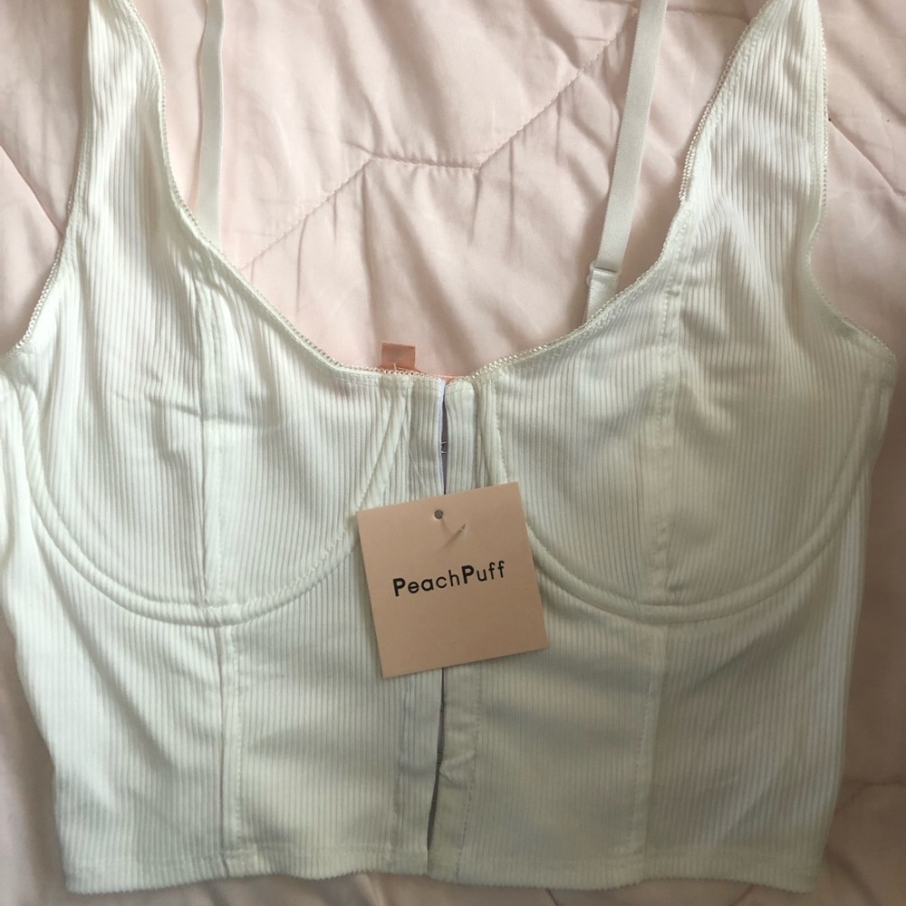 White corset top